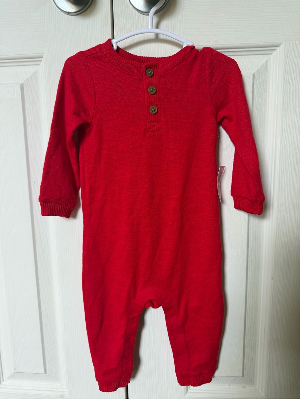Old Navy Red Long-Sleeve Baby One-Piece